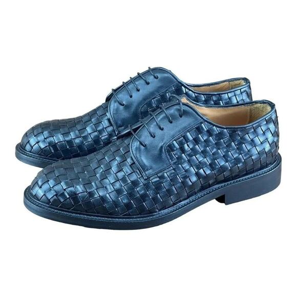 MR. COBBLER Luxury  Square Black  Shoes Oxfords men size 8.5-9 - Picture 1 of 6